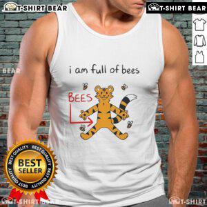 Official Prism Paws 'I Am Full Of Bees' tank top featuring a vibrant bee graphic, perfect for casual and playful outfits.