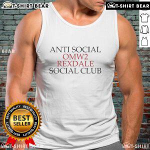 Official Rexdale Nav Anti Social Social Club tank top featuring stylish design and vibrant colors, perfect for casual wear.