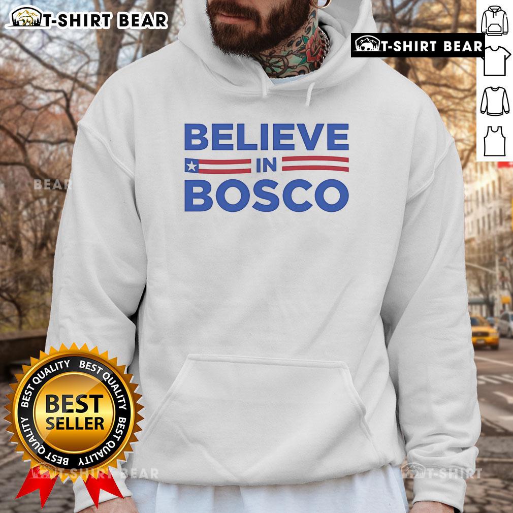 Alt Text: Official Rico BoCo Believe in Bosco hoodie featuring a stylish design and vibrant colors for fans and supporters.