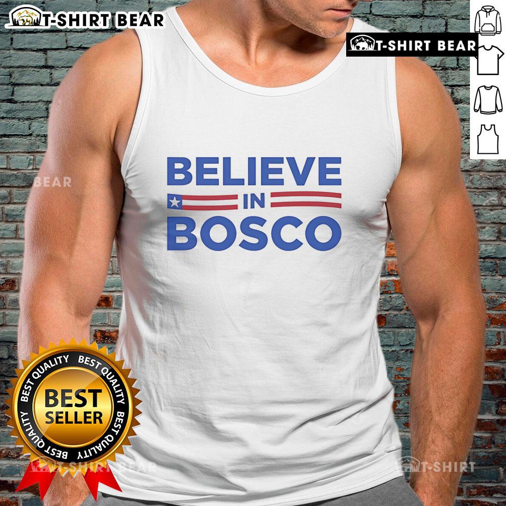Official Rico BoCo Believe In Bosco tank top showcasing a stylish design perfect for casual wear and fan merchandise.