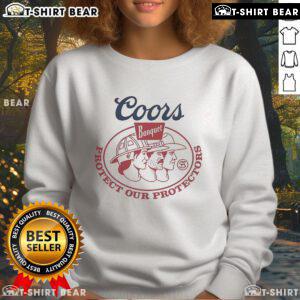 SEAGER X Coors Banquet Protectors sweatshirt showcasing a stylish design perfect for casual wear and outdoor activities.