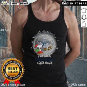 Official Santa Snoopy tank top wishing Merry Christmas and a good season to Dallas Cowboys for 2024.