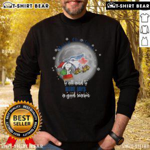 Alt Text: Official Santa Snoopy Merry Christmas sweatshirt for Toronto Blue Jays fans celebrating a good season in 2024.