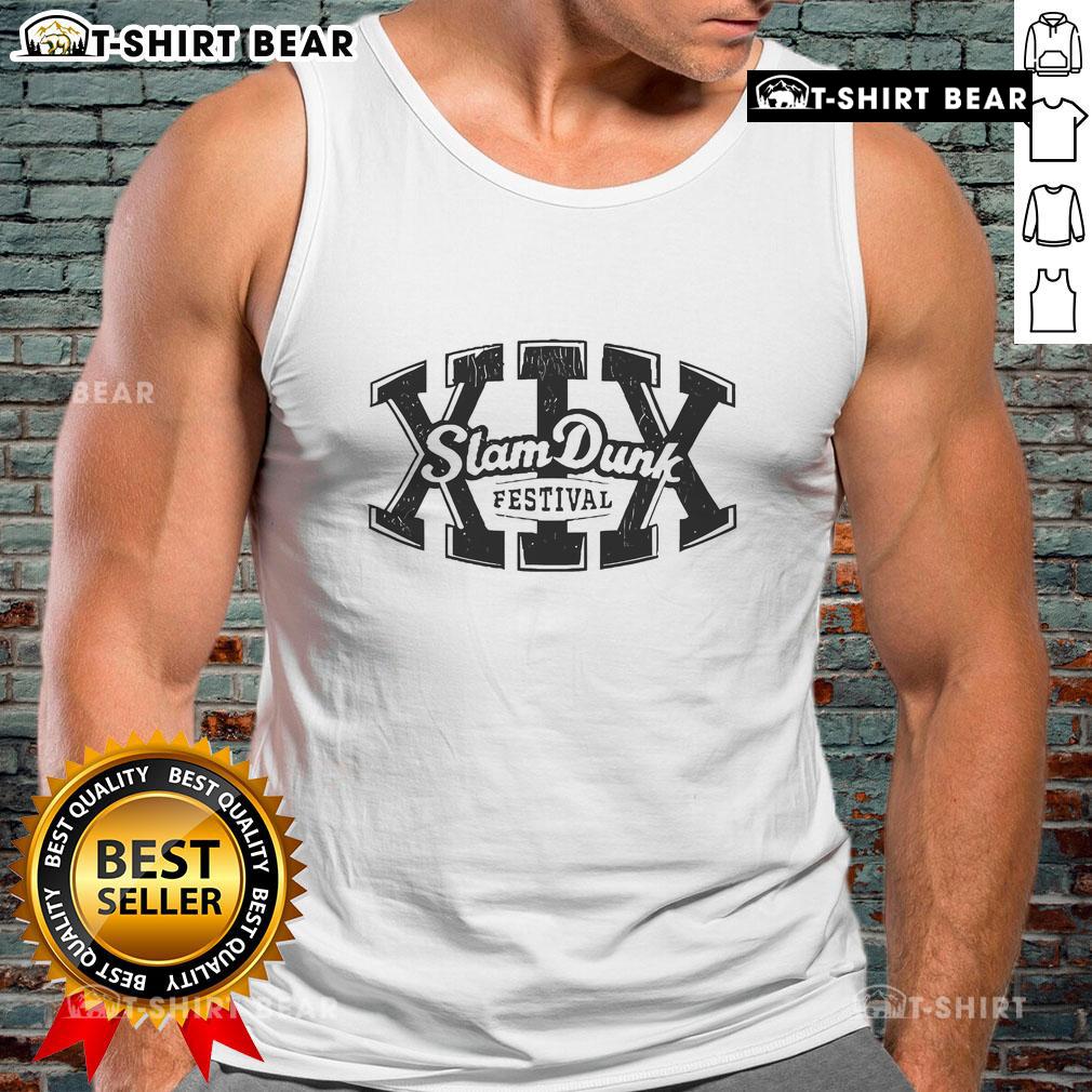 Official Slam Dunk XIX Tank Top featuring vibrant graphics and a stylish design perfect for basketball fans.