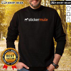 Official Stickermule logo sweatshirt in vibrant colors, showcasing stylish design and comfortable fabric for branding enthusiasts.