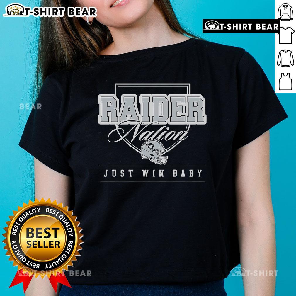 Official Tayshia Adams X Las Vegas Raiders NFL Ladies Tee featuring stylish design and team colors for female fans.
