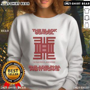 Official The Black School Knowledge Philadelphia Printworks Sweatshirt in stylish design showcasing urban culture and education.
