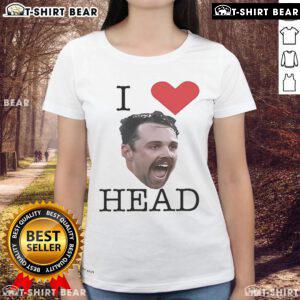 Alt Text: Official Travis Head I Love Head Ladies Tee featuring stylish design for fans of cricket star Travis Head.