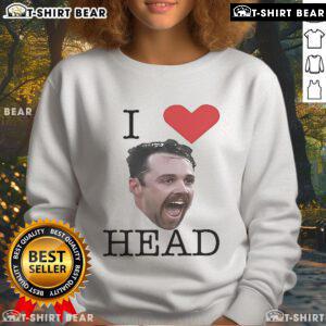 Official Travis Head I Love Head sweatshirt featuring bold graphics and a stylish design for cricket fans.