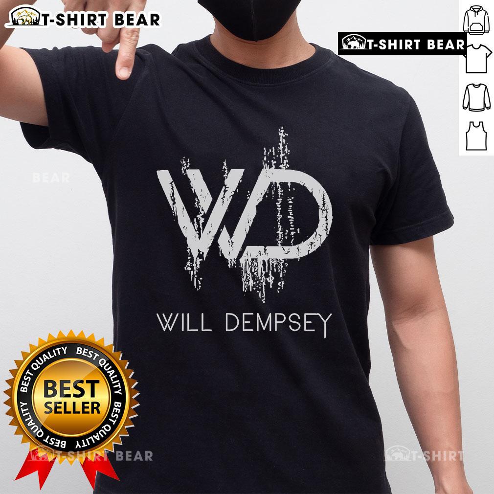 Alt Text: Official Will Dempsey WD Shorthand Logo T-Shirt featuring a stylish design and comfortable fit for fans and fashion lovers.
