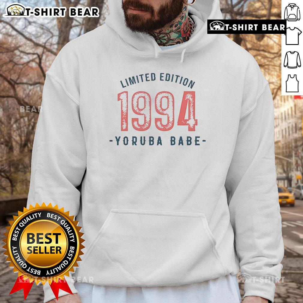 Official Yoruba Chic Limited Edition 1994 Yoruba Babe Hoodie featuring vibrant colors and stylish design.