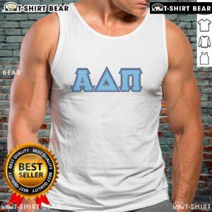 Premium Alpha Delta Pi Adelphean blue letters tank top for sorority members, showcasing ADPi spirit and style.