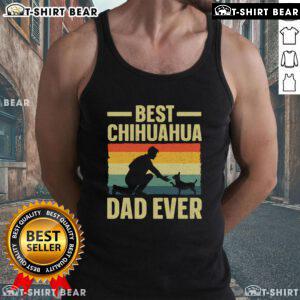 Vintage tank top featuring premium Chihuahua art, perfect for dads and Chihuahua lovers.