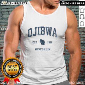 Premium Ojibwa Wisconsin vintage athletic sports tank top featuring classic design and comfortable fit for active lifestyle.