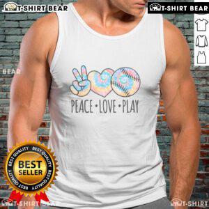 Premium tie-dye softball design on a stylish tank top for N Peace Love Play, perfect for sporty summer vibes.