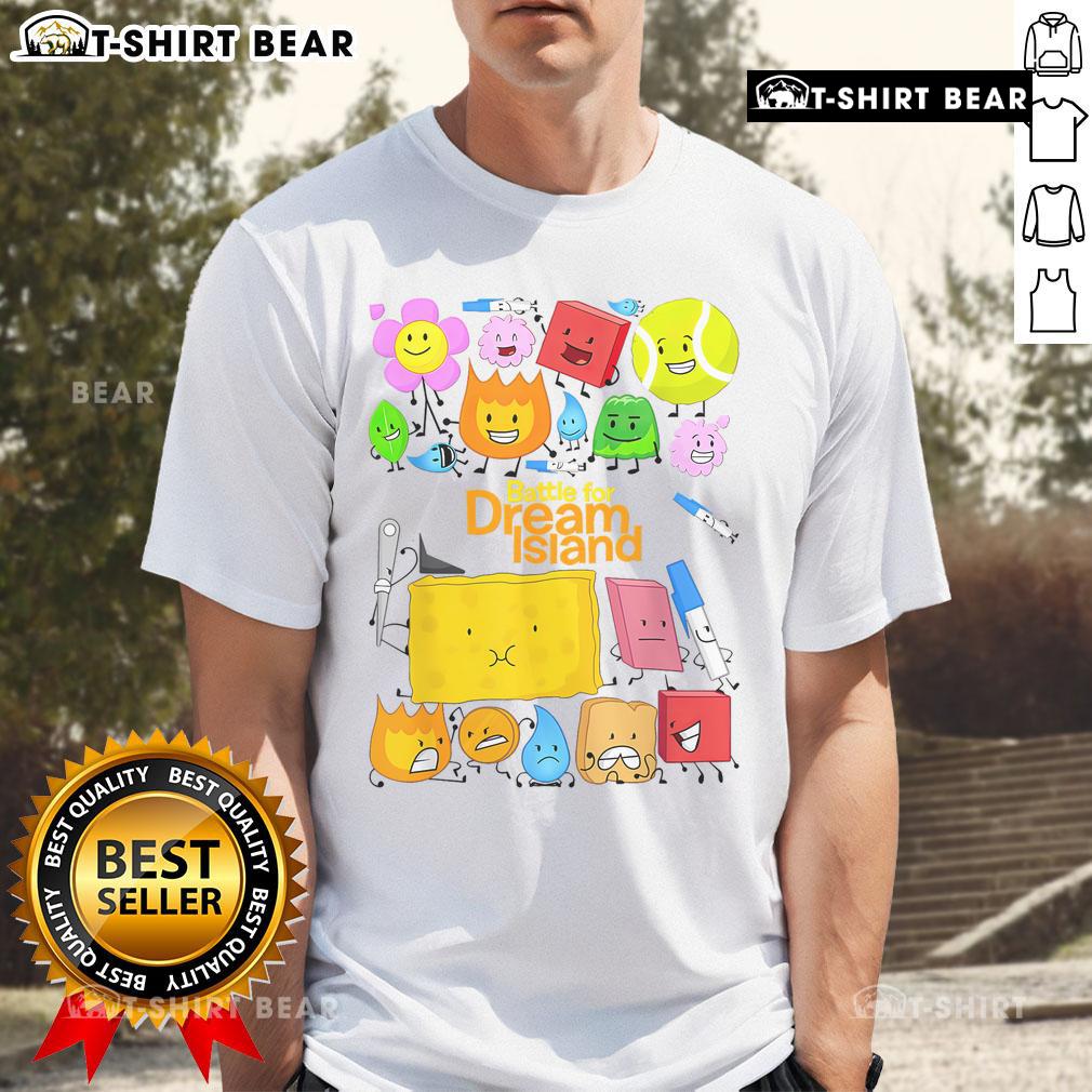 Pretty Battle For Dream Island T-Shirt featuring colorful characters from the popular animated series.
