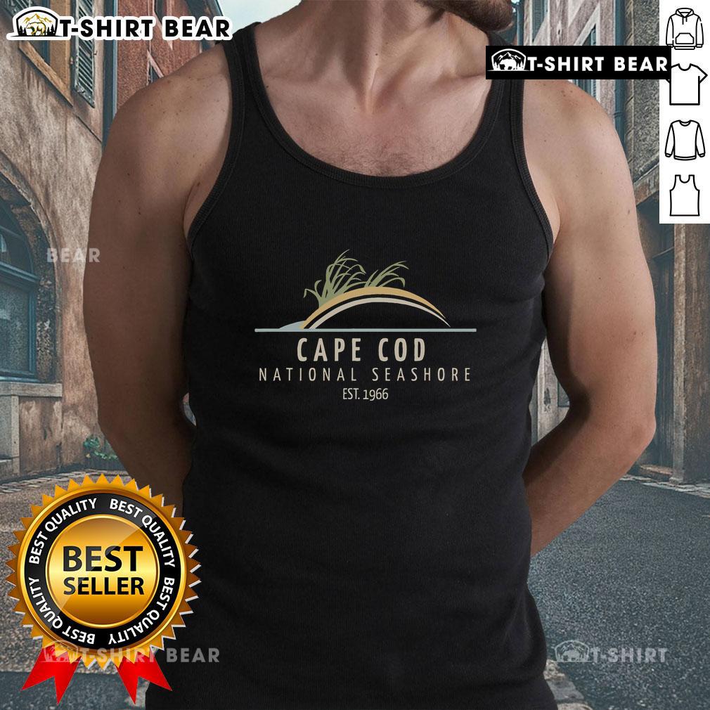 Stylish tank top featuring 'Pretty Cape Cod National Seashore Est. 1966' design, perfect for beach lovers and summer outings.