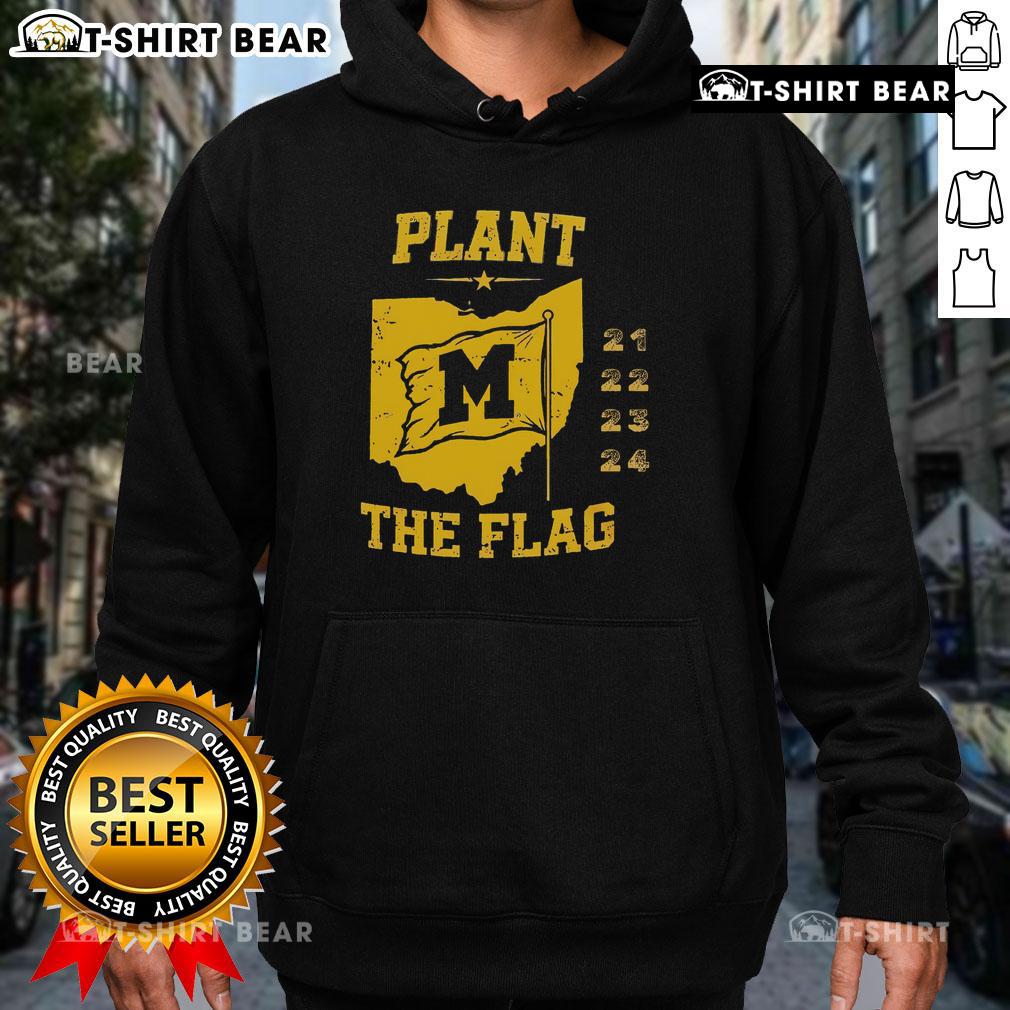Pretty Michigan Plant the Flag hoodie featuring vibrant design for 2021-2024, perfect for fans and outdoor enthusiasts.