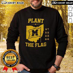Cozy Pretty Michigan Plant The Flag sweatshirt for 2021-2024, featuring vibrant graphics and a comfortable fit.