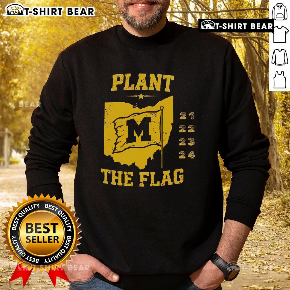 Cozy Pretty Michigan Plant The Flag sweatshirt for 2021-2024, featuring vibrant graphics and a comfortable fit.