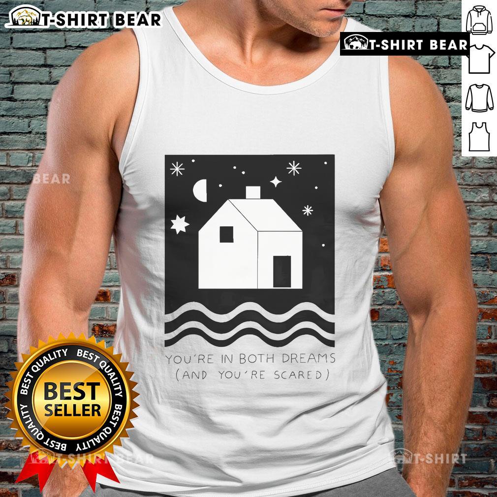 Pretty Paerish 'You're In Both Dreams And You're Scared' tank top design featuring a whimsical graphic and soft fabric.