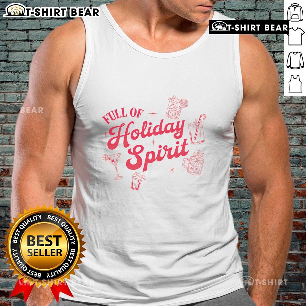 Pretty Xmas cocktail vintage tank top full of holiday spirit, perfect for festive celebrations and Christmas gatherings.