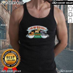 The One With Cats Central Purrk Tank Top featuring playful cat graphics, perfect for cat lovers and casual wear.