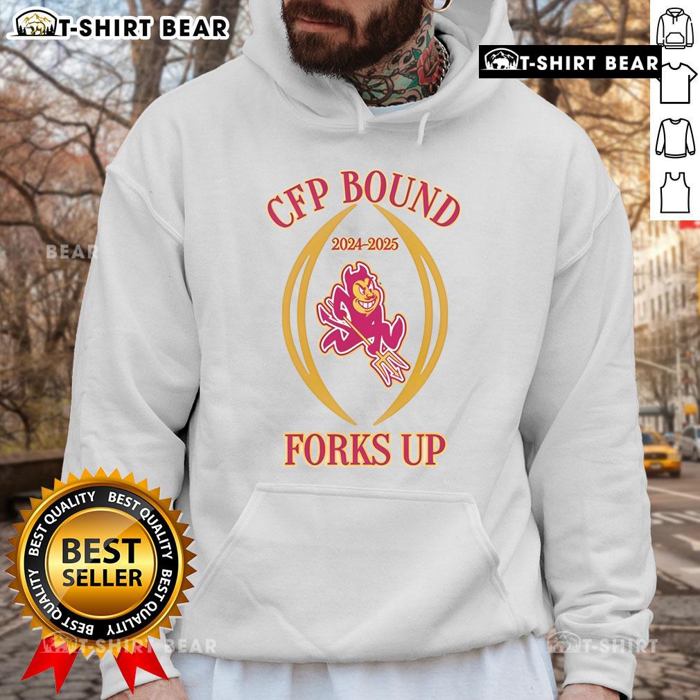 ASU Sun Devils CFP Bound Hoodie for 2024-2025 season, showcasing team colors and logo, perfect for fans and supporters.