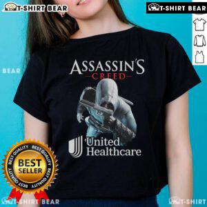Top Assassin Creed United Healthcare Ladies Tee featuring stylish design and comfortable fit for fans of the franchise.