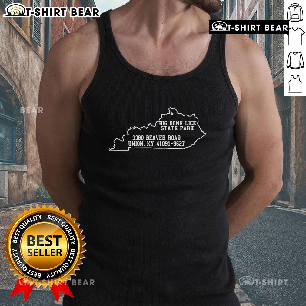 Tank top featuring Big Bone Lick State Park design, showcasing scenic beauty at 3380 Beaver Road, Union, KY.