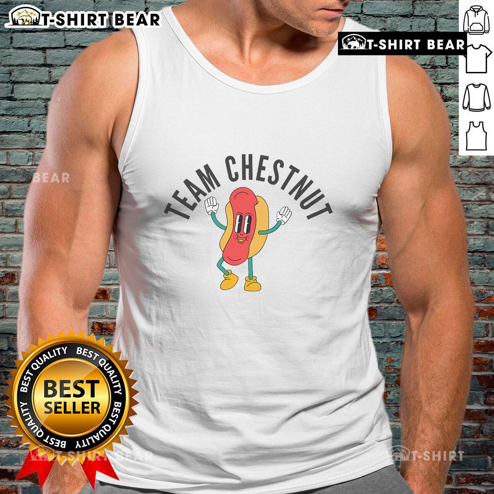 Team Chestnut celebrates winning the Bring Back Chestnut contest in their stylish tank tops, showcasing their pride and unity.