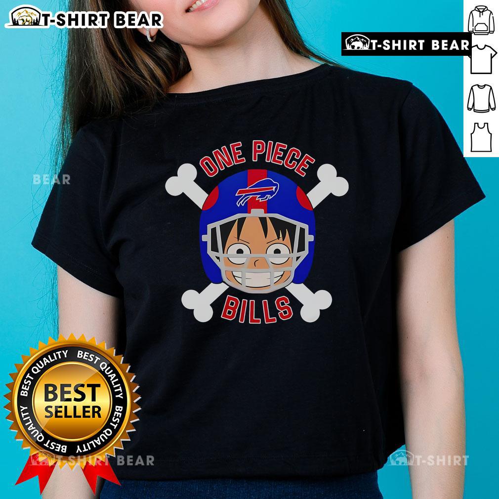 Top Buffalo Bills X Luffy One Piece Ladies Tee featuring vibrant graphics and stylish design for fans of both franchises.