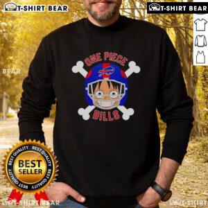 Buffalo Bills X Luffy One Piece sweatshirt featuring vibrant graphics and comfortable design for fans.