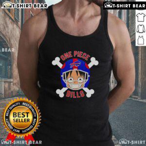 Buffalo Bills X Luffy One Piece tank top featuring vibrant graphics, perfect for fans of anime and NFL apparel.