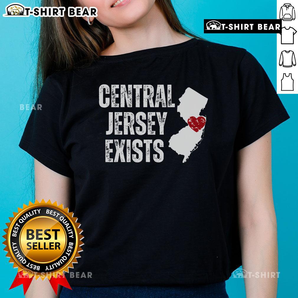 Top Central Jersey Does Exist ladies tee featuring a stylish design, perfect for proud Central Jersey residents.