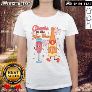 Top Champagne Ing Lover New Year Cheers to the New Year Ladies Tee featuring festive design and stylish graphics.