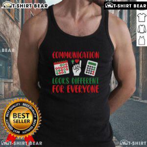 SLP speech therapist Christmas tank top featuring fun designs for festive communication-themed attire.