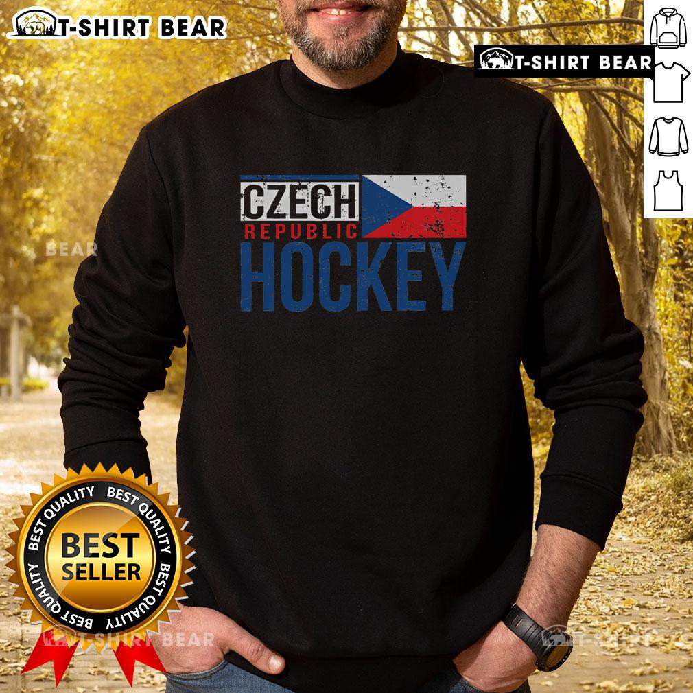 Supporter sweatshirt featuring Czech Republic hockey design, perfect for fans of Czechia international ice hockey.