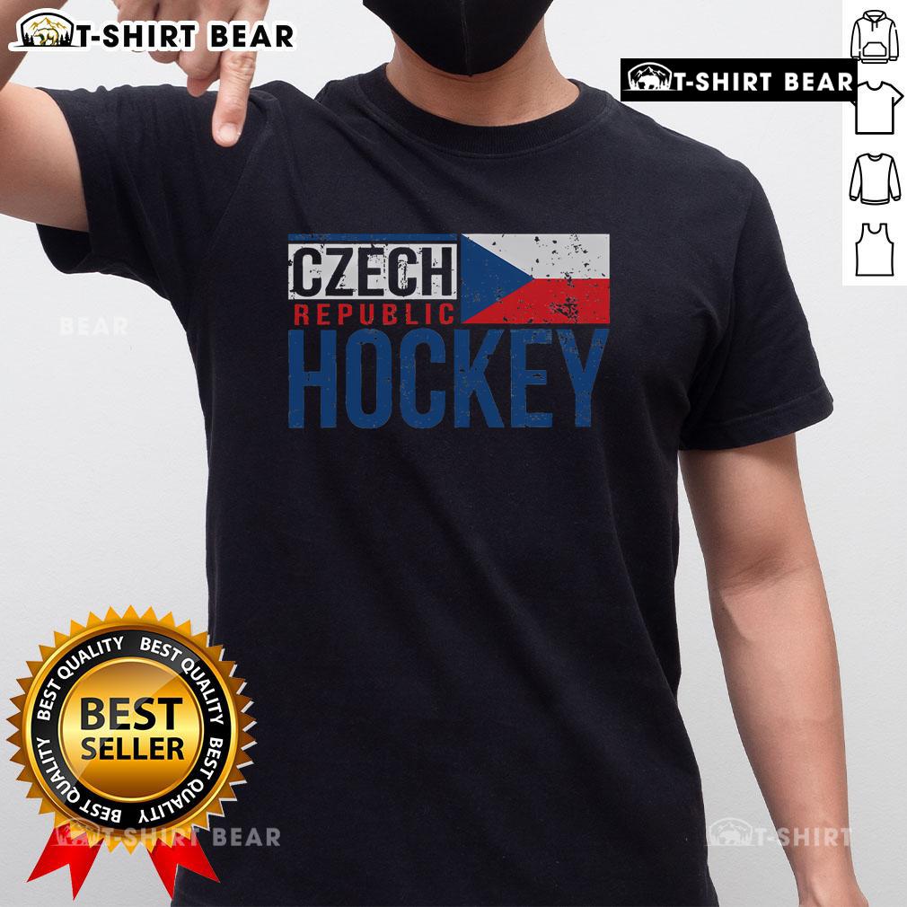 Top Czech Republic Czechia Hockey International Ice Supporter T-Shirt featuring vibrant colors and team logo design.