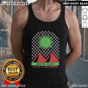 Top Delta Sleep Glass Free Palestine Tank Top showcasing a stylish design, perfect for casual wear and expressing individuality.