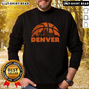 Stylish Top Denver City Skyline Basketball Sweatshirt featuring a vibrant skyline design, perfect for sports fans and city lovers.