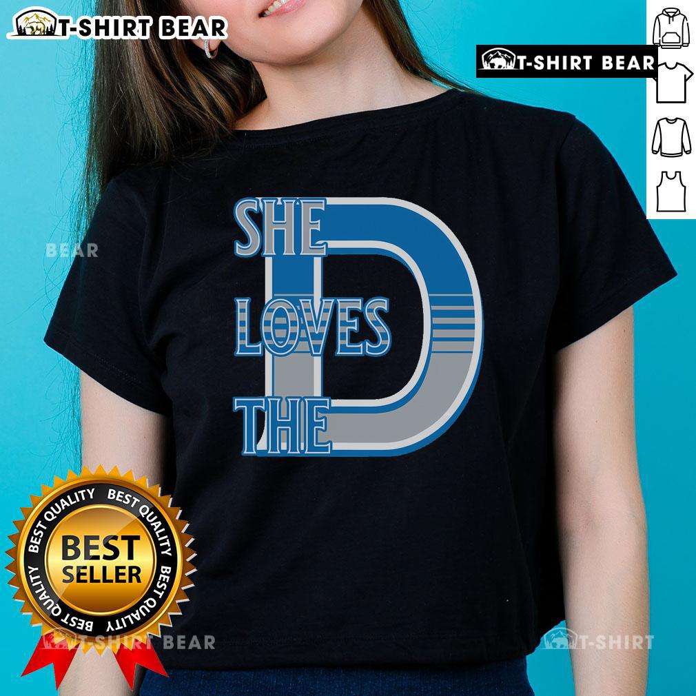 Top Detroit 313 She Loves The D Ladies Tee featuring a stylish design for proud Detroit fans and fashion lovers.