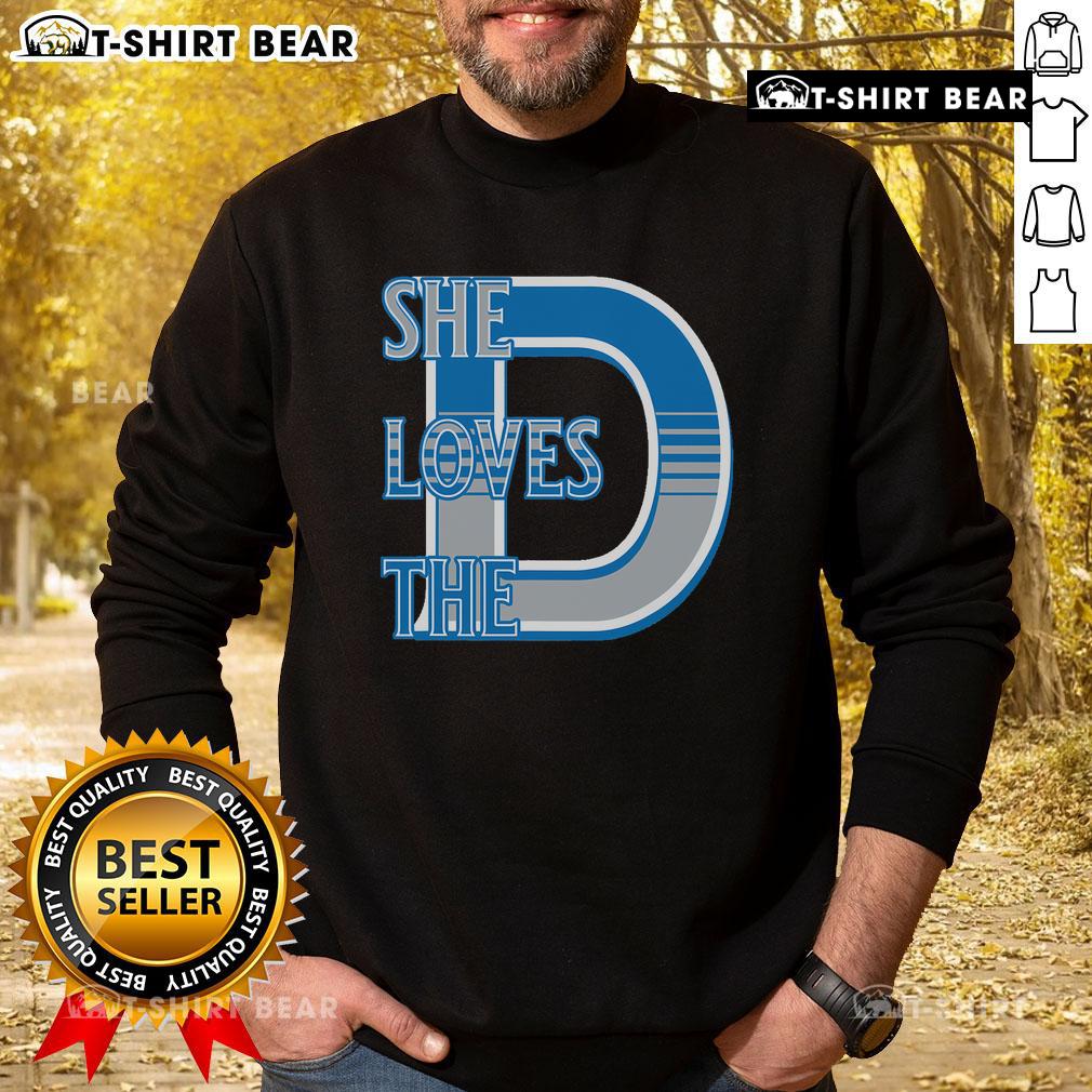 Top Detroit 313 She Loves The D sweatshirt in vibrant colors, showcasing Detroit pride and stylish comfort.