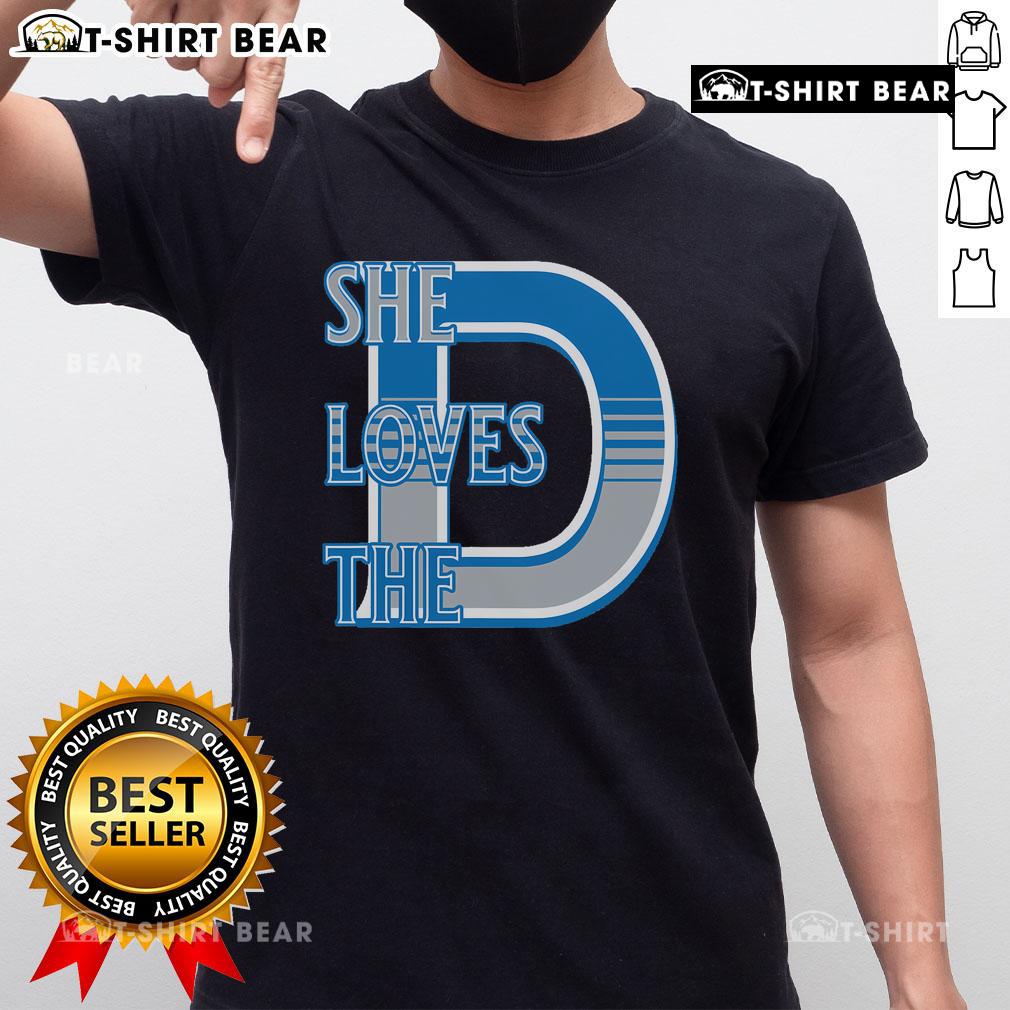 Top Detroit 313 She Loves The D T-Shirt featuring vibrant design and a stylish cut, perfect for Detroit fans.