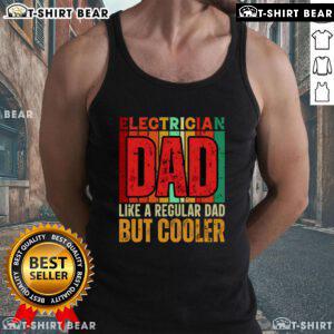 Top Electrician Dad tank top design featuring a playful slogan, perfect for showcasing your cool dad style.