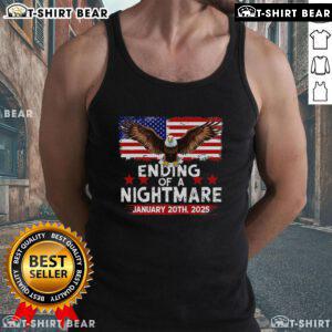 Top view of a Nightmare January 20th, 2025 tank top featuring the American flag design.