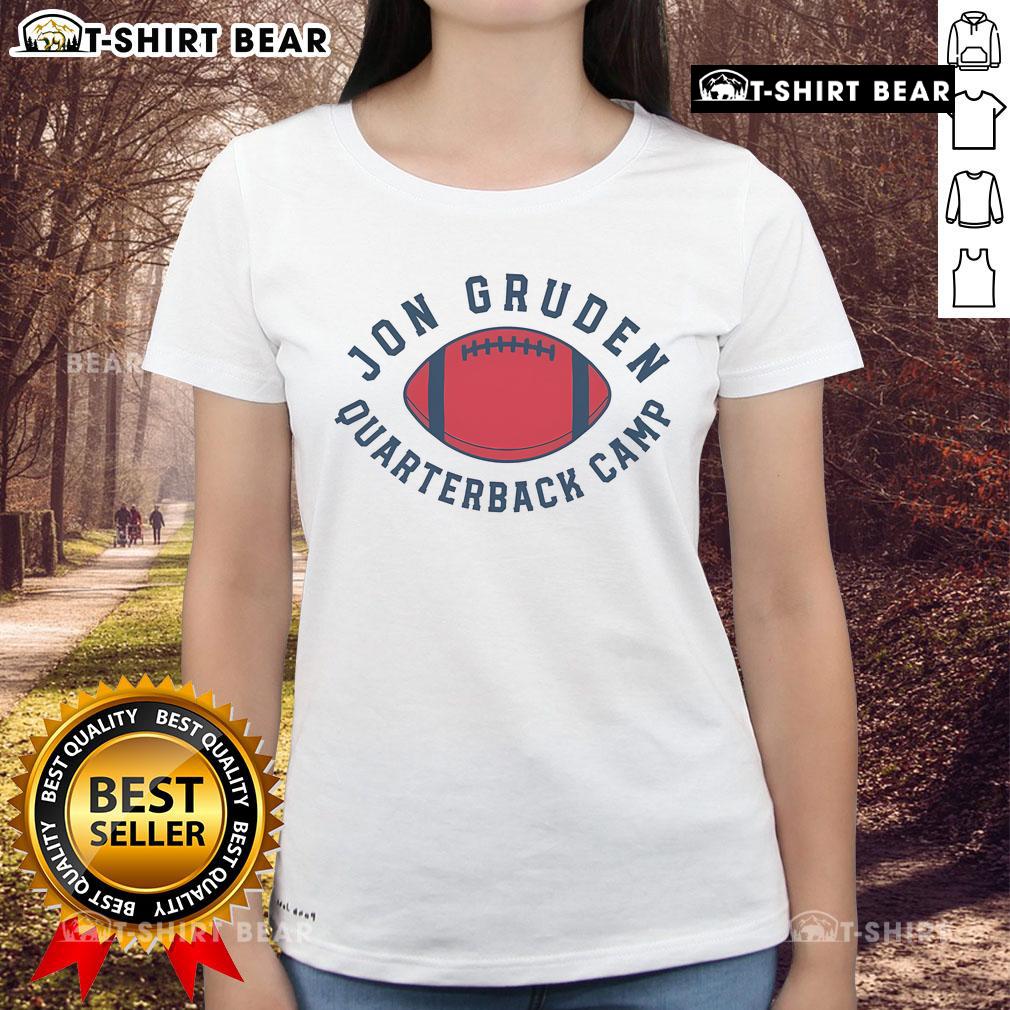 Top Gruden QB Camp Ladies Tee featuring a stylish design for female football fans and players, perfect for casual wear.