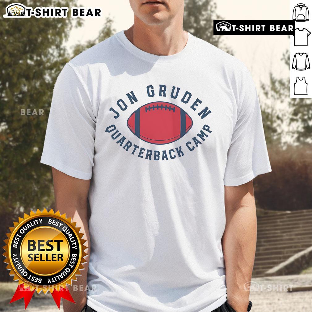 Top Gruden QB Camp T-Shirt featuring bold graphics and a sporty design, perfect for football fans and athletes.
