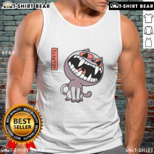 Top Herald of Regrets Cat Tank Top featuring a playful cat design, perfect for casual summer outfits and cat lovers.
