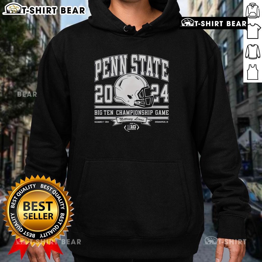 Top Homefield Penn State Nittany Lions 2024 Big Ten Championship Hoodie in navy blue, featuring team logo and stylish design.